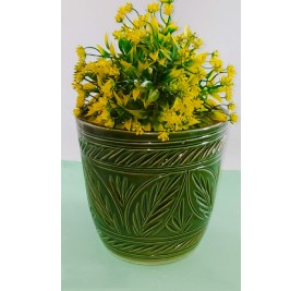 Green Leaf Ceramic Pot